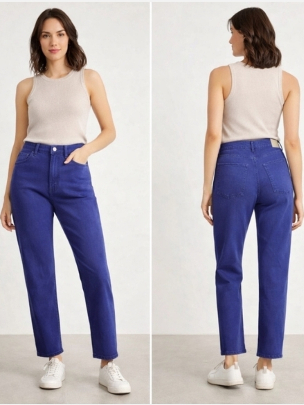NEW Everlane The Way High High-Rise Straight Jeans in Blue 27 Tall - Picture 3 of 11